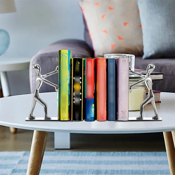 Bedroom office decor holders heavy duty metal man bookends