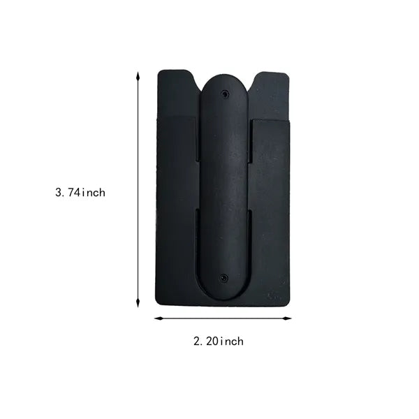 Portable silicone support wallet phone stand card holder