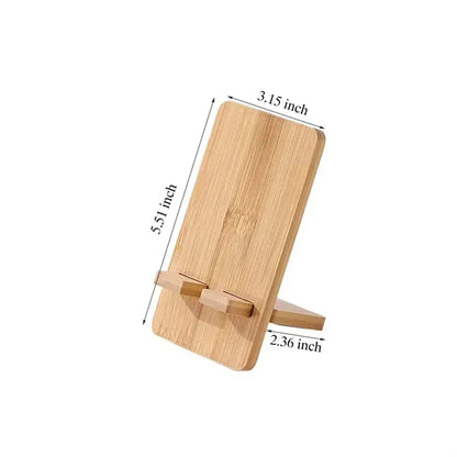 Detachable Portable Wood Phone Holder with Charging Hole