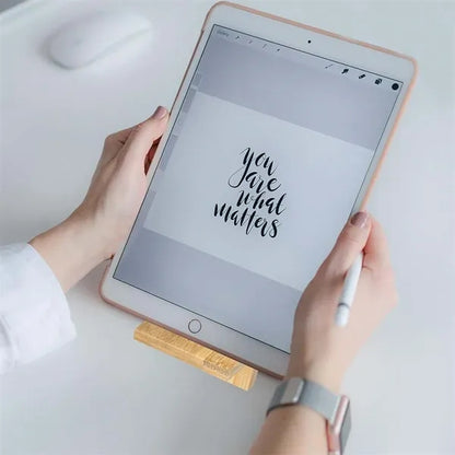 Detachable Portable Wood Phone Holder with Charging Hole