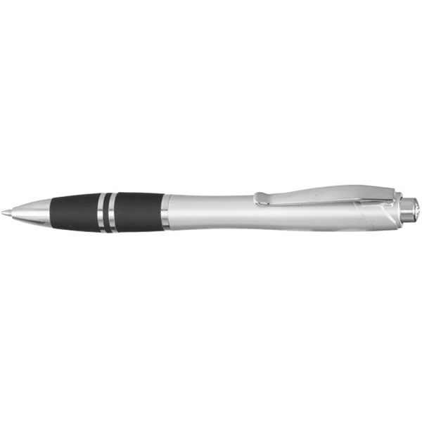 Silver Accent Grip Plastic Pen
