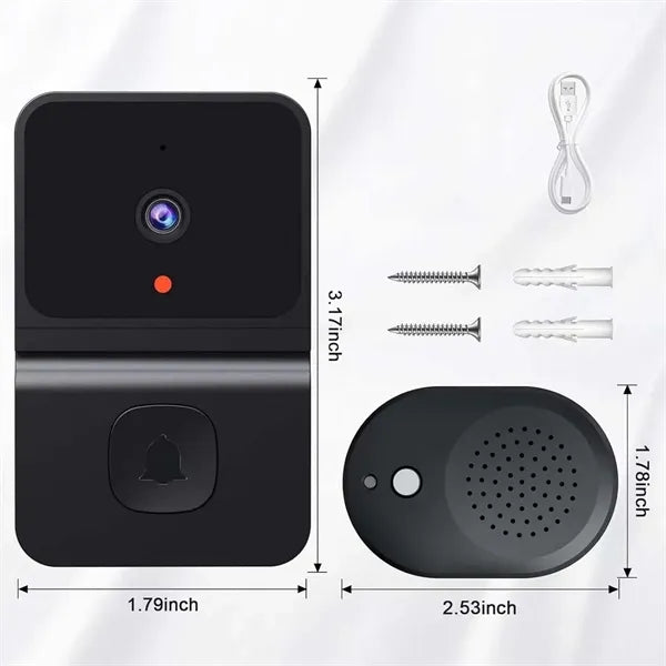 Indoor outdoor surveillance wireless video doorbell camera