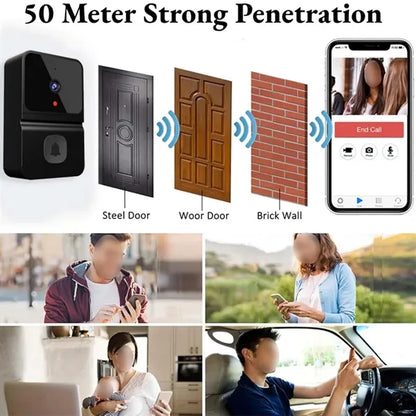 Indoor outdoor surveillance wireless video doorbell camera