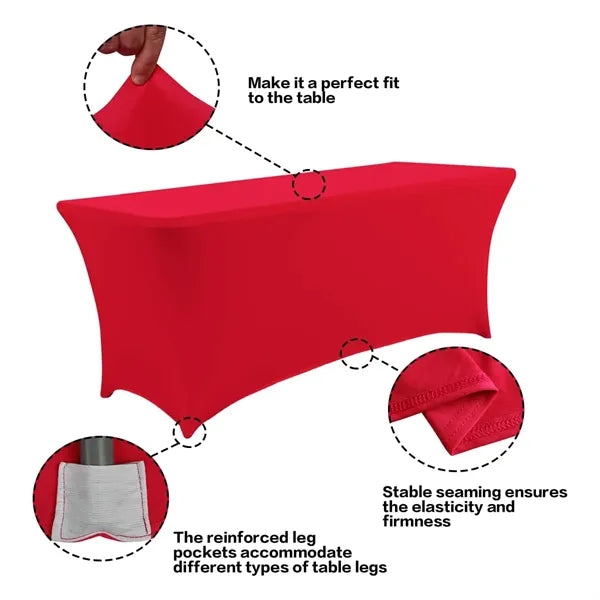 6FT Stretch Tablecloth for Rectangular Table