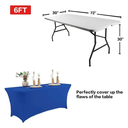 6FT Stretch Tablecloth for Rectangular Table