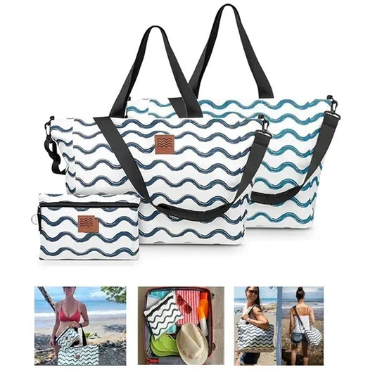 Large Collapsible Beach Tote Bag
