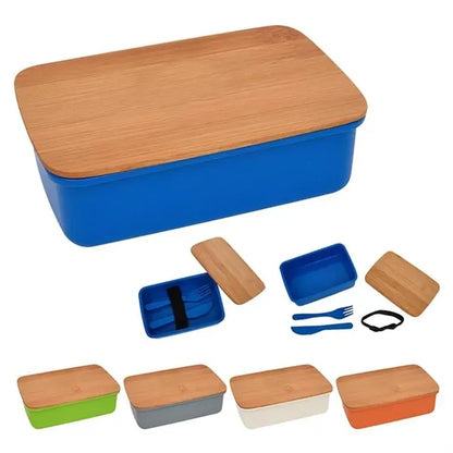 Wheat Lunch Set with Bamboo Lid