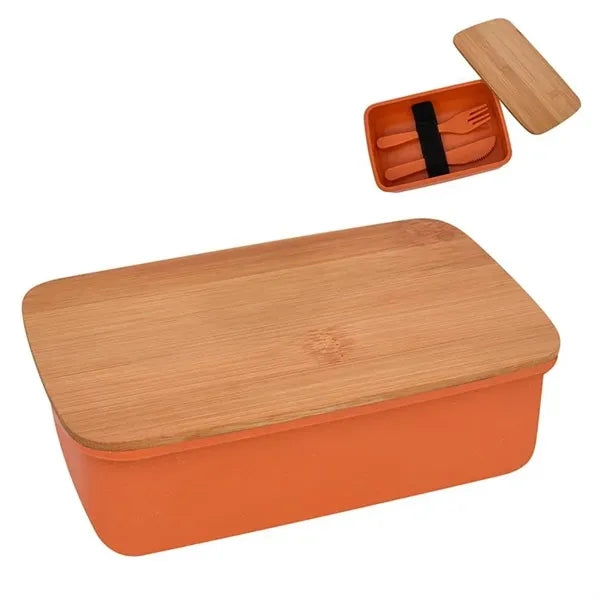 Wheat Lunch Set with Bamboo Lid