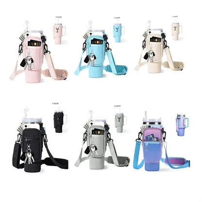 Bottle Carrier Bag with Phone Pocket for 40/30 oz Tumbler