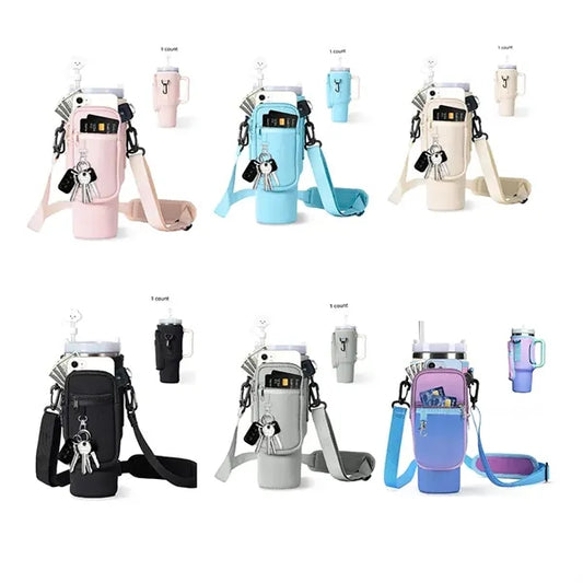 Bottle Carrier Bag with Phone Pocket for 40/30 oz Tumbler