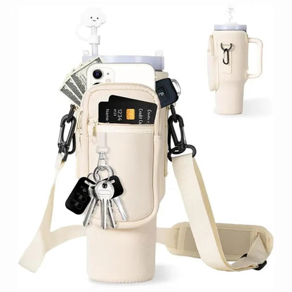 Bottle Carrier Bag with Phone Pocket for 40/30 oz Tumbler