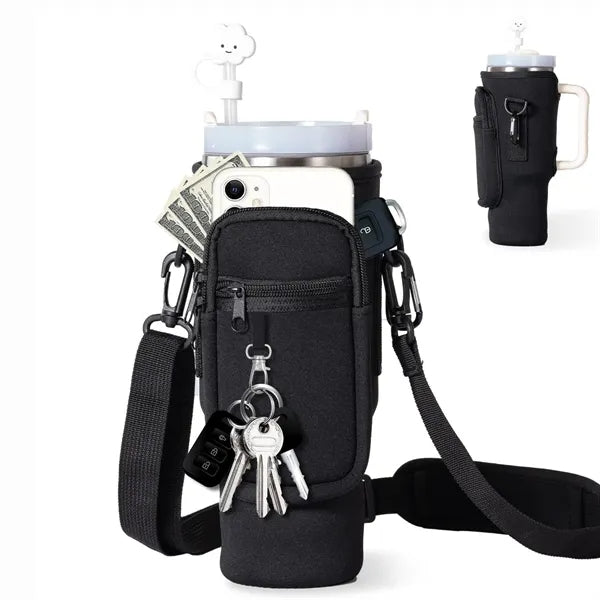 Bottle Carrier Bag with Phone Pocket for 40/30 oz Tumbler