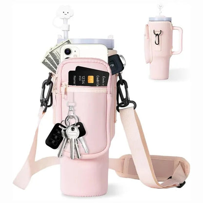Bottle Carrier Bag with Phone Pocket for 40/30 oz Tumbler