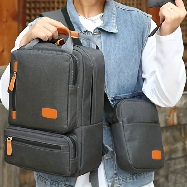 Three Piece Set Large Capacity Backpack