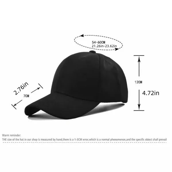 6 Panels Baseball Cap Adjustable Size