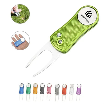 Portable Switchblade Foldable Metal Golf Divot Repair Tool