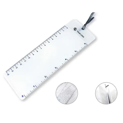 Slim Clear Portable 3x Reading Magnifier with 6-Inch Ruler