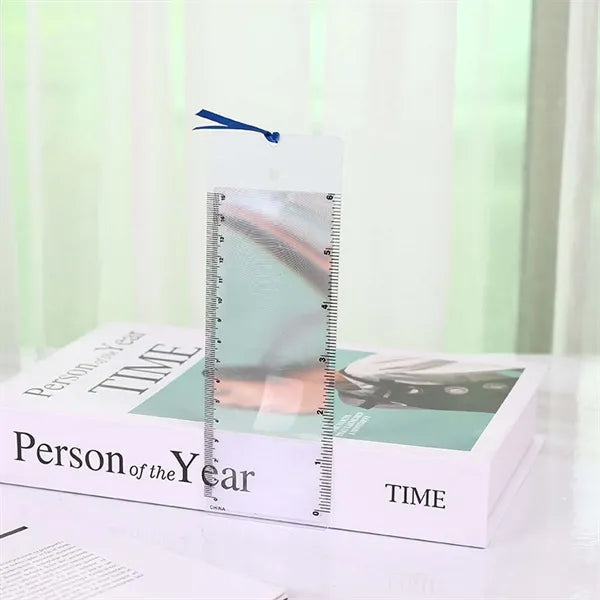Slim Clear Portable 3x Reading Magnifier with 6-Inch Ruler