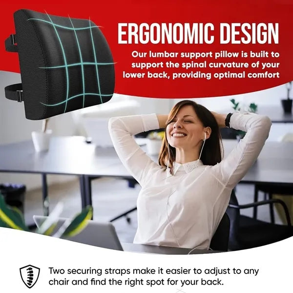 Seat Cushion & Lumbar Support Set for Office Chair, Car