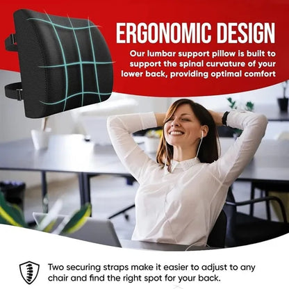 Seat Cushion & Lumbar Support Set for Office Chair, Car