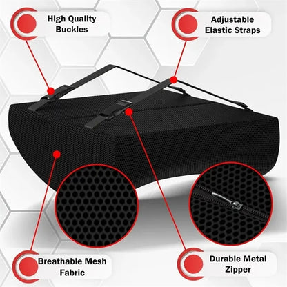 Seat Cushion & Lumbar Support Set for Office Chair, Car