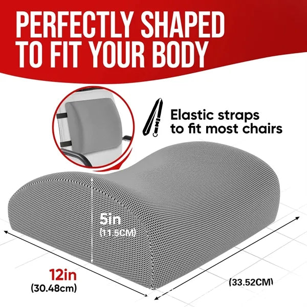 Seat Cushion & Lumbar Support Set for Office Chair, Car