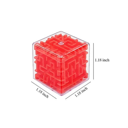 3D Educational Portable Mini Maze Puzzle Cubes Toy Keychain