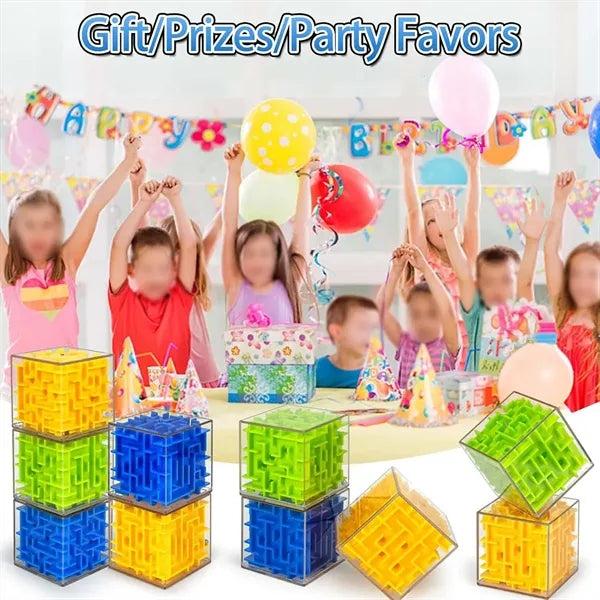 3D Educational Portable Mini Maze Puzzle Cubes Toy Keychain