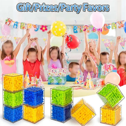 3D Educational Portable Mini Maze Puzzle Cubes Toy Keychain