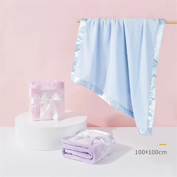 Personalized Baby Blanket Newborn Satin Quilt