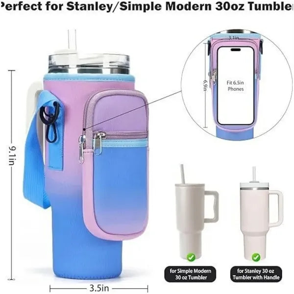 40OZ Stanley Tumbler Sleeve with Phone Pockets