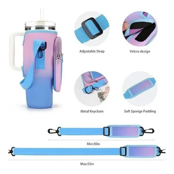 40OZ Stanley Tumbler Sleeve with Phone Pockets