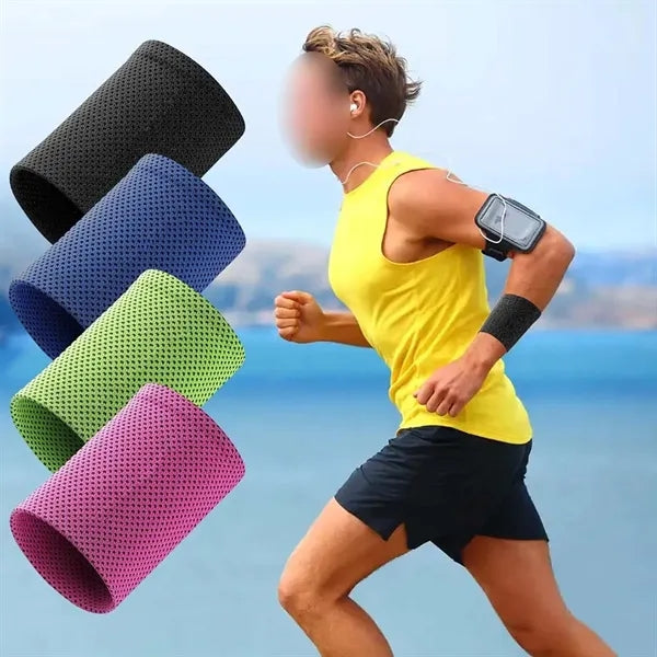 Cool Sweat Absorption Tennis Running Sports Wrist Band