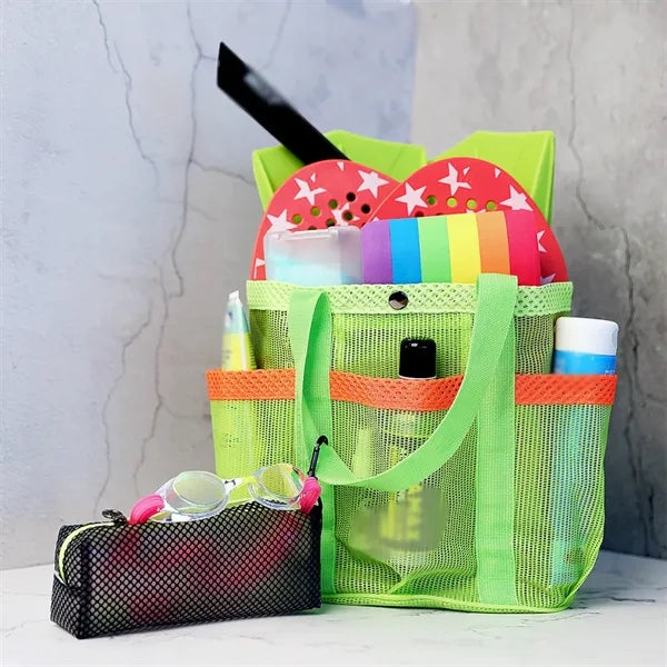 Large capacity waterproof outdoor beach tote mesh bag