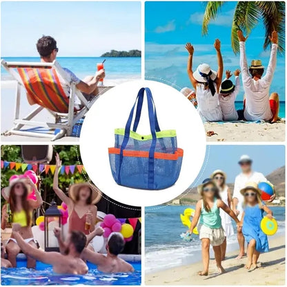 Large capacity waterproof outdoor beach tote mesh bag