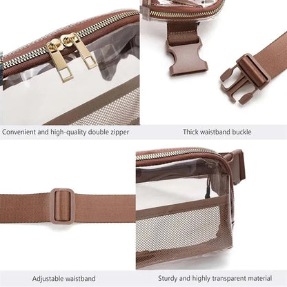 Clear Waterproof Travel Running Makeup Storage Waist Bag