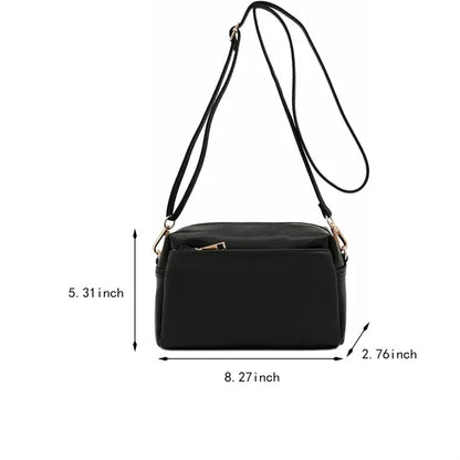 Fashionable Simple Exquisite Shoulder Crossbody Zipper Bag