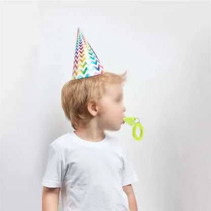 Portable Kids Sport Whistle with Stretchable Coil Bracelet