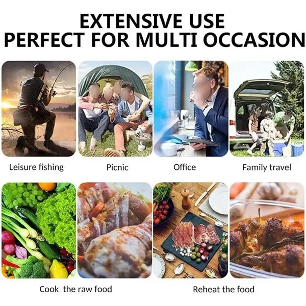 Portable Travel Outdoor Camping Warmer Box Heated Lunch Bag
