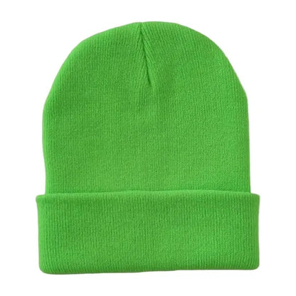 Warm Cozy Embroidery Knitted Cuffed Beanie
