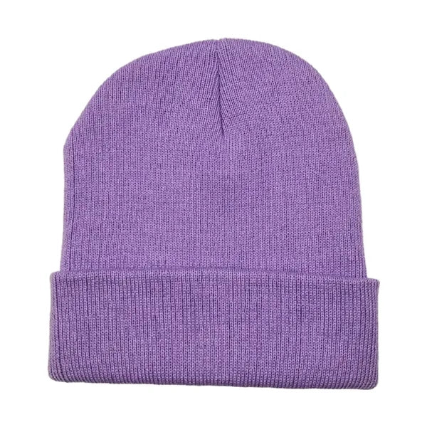 Warm Cozy Embroidery Knitted Cuffed Beanie