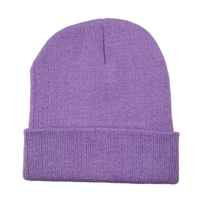 Warm Cozy Embroidery Knitted Cuffed Beanie
