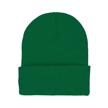 Warm Cozy Embroidery Knitted Cuffed Beanie