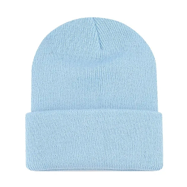 Warm Cozy Embroidery Knitted Cuffed Beanie