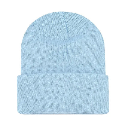Warm Cozy Embroidery Knitted Cuffed Beanie