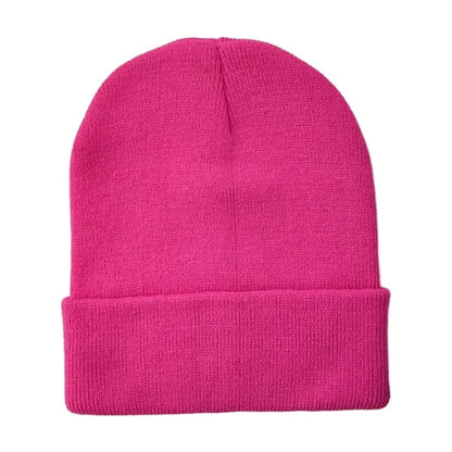Warm Cozy Embroidery Knitted Cuffed Beanie
