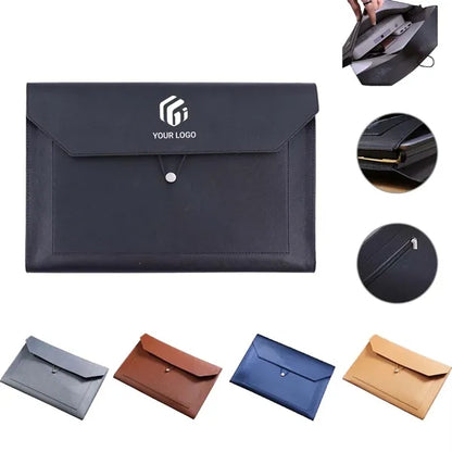 Office supplies a4 pu leather envelope file folder organizer