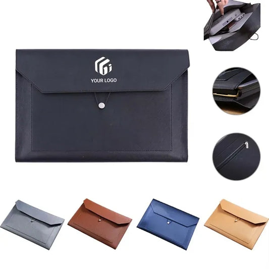 Office supplies a4 pu leather envelope file folder organizer