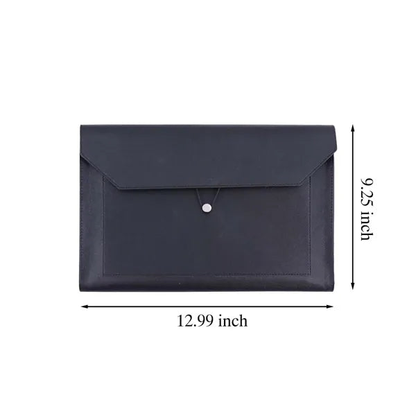 Office supplies a4 pu leather envelope file folder organizer
