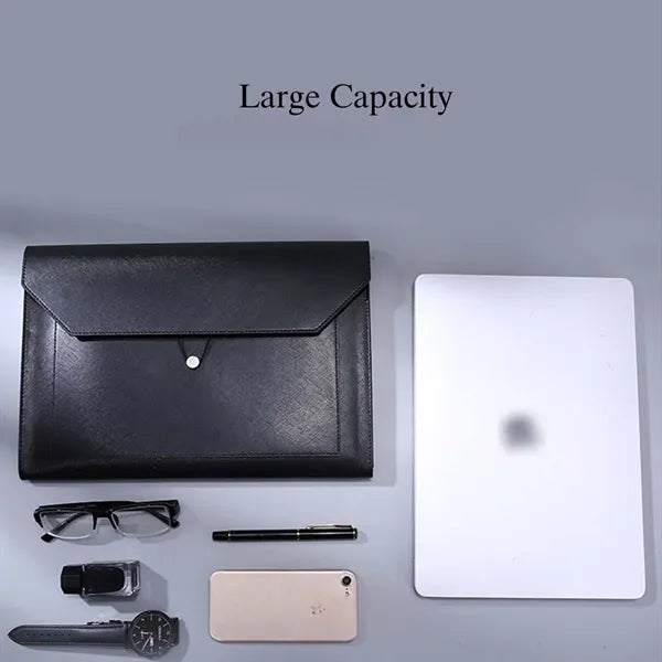 Office supplies a4 pu leather envelope file folder organizer